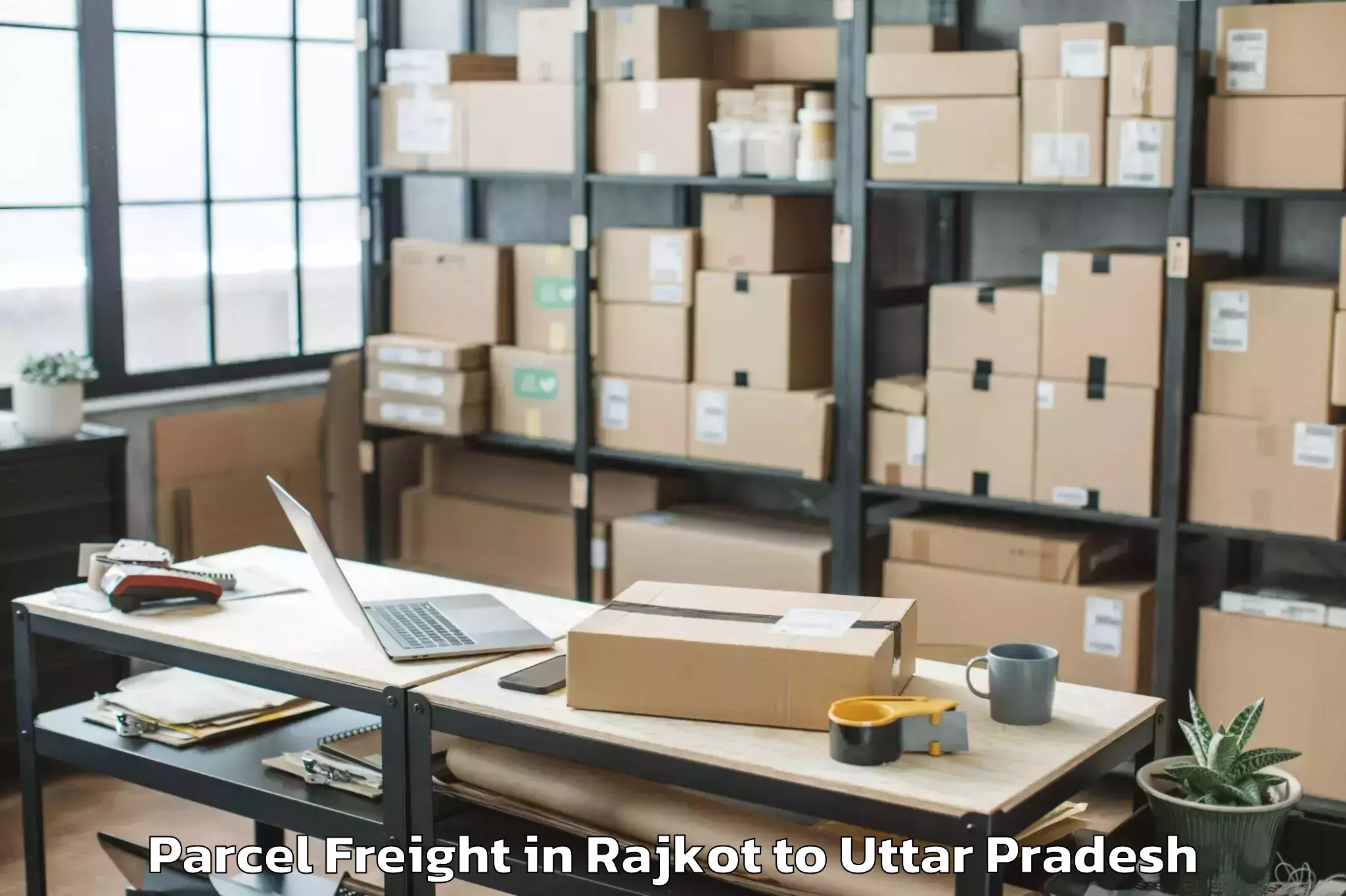 Trusted Rajkot to Bansgaon Parcel Freight